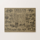kaart van Oregon (1912) Legpuzzel (Horizontaal)