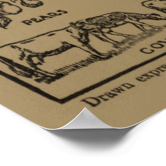  kaart van Oregon (1912) Poster (Hoek)