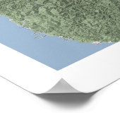 Kaart van Oregon Poster (Hoek)