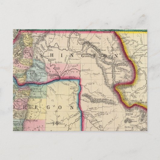 Kaart van Oregon, Washington (Voorkant)