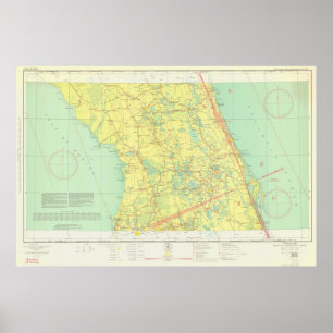 kaart van Orlando en Centraal Florida Poster