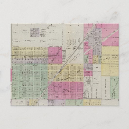 Kaart van Osage City, Kansas (Voorkant)