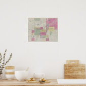 Kaart van Osage City, Kansas Poster (Keuken)