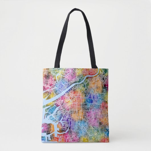 Kaart van Osaka Japan Tote Bag (Voorkant)