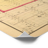 Kaart van Oscoda County, Michigan Poster (Hoek)