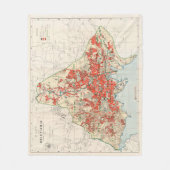  kaart van Oslo Noorwegen (1911) Fleece Deken (Voorkant)