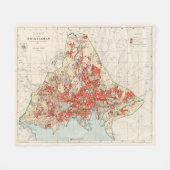  kaart van Oslo Noorwegen (1911) Fleece Deken (Voorkant (Horizontaal))