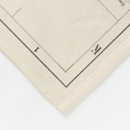  kaart van Oslo Noorwegen (1911) Fleece Deken (Hoek)