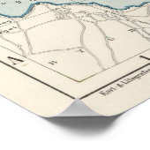  kaart van Oslo Noorwegen (1911) Poster (Hoek)