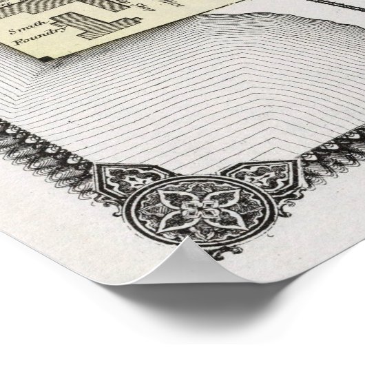 kaart van Ossining NY (1867) Poster (Hoek)