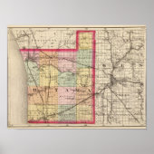 Kaart van Ottawa County, Michigan Poster (Voorkant)