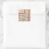 Kaart van Ottawa County, Michigan Vierkante Sticker (Tas)