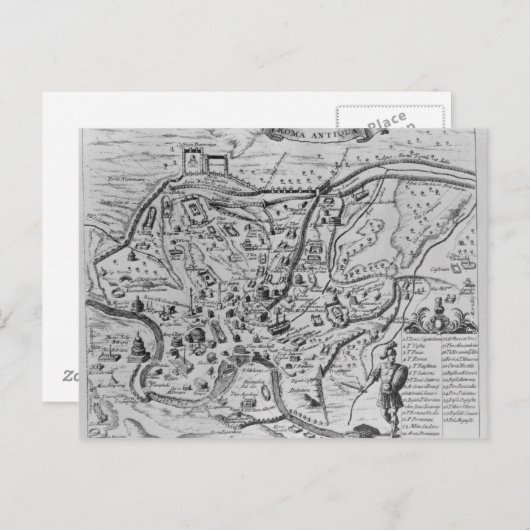 Kaart van Oud Rome (Voorkant / Achterkant)