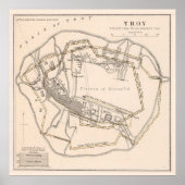 kaart van oude troy (1874) poster (Voorkant)