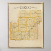 Kaart van Owen County Poster (Voorkant)