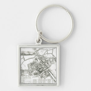 Kaart van Oxford, 1643 Sleutelhanger