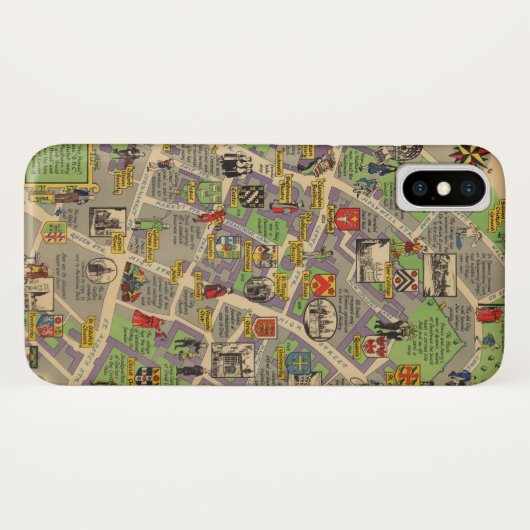 Kaart van Oxford, Engeland (Britse spoorwegen) Case-Mate iPhone Case (Achterkant (horizontaal))