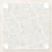 Kaart van Oxford, Engeland (Britse spoorwegen) Glazen Onderzetter (Achterkant)