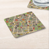 Kaart van Oxford, Engeland (Britse spoorwegen) Kartonnen Onderzetters (Schuin)