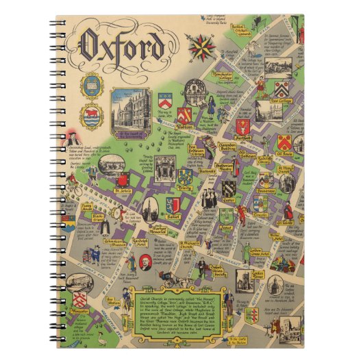 Kaart van Oxford, Engeland (Britse spoorwegen) Notitieboek (Voorkant)