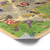 Kaart van Oxford, Engeland (Britse spoorwegen) Poster (Hoek)