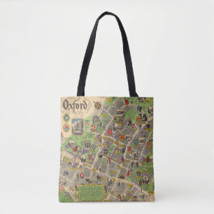 Kaart van Oxford, Engeland (Britse spoorwegen) Tote Bag