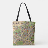 Kaart van Oxford, Engeland (Britse spoorwegen) Tote Bag (Achterkant)