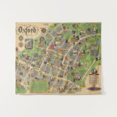 Kaart van Oxford, Engeland (Britse spoorwegen) Wandkleed (Voorkant (horizontaal))