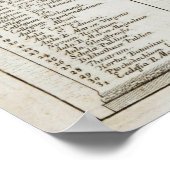  kaart van Oxford England (1675) Poster (Hoek)