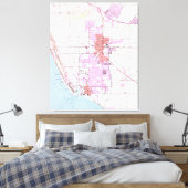  kaart van Oxnard California (1949) Canvas Afdruk (Insitu (Slaapkamer))