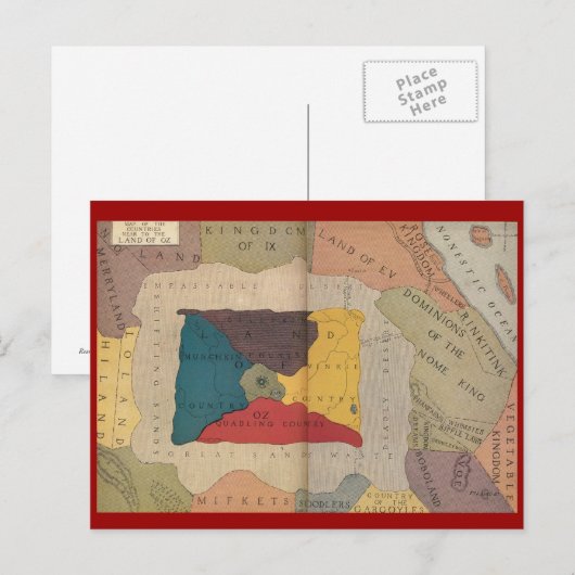 Kaart van Oz- en omringende landen (Voorkant / Achterkant)