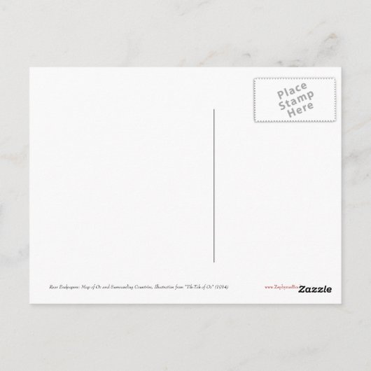 Kaart van Oz- en omringende landen (Achterkant)