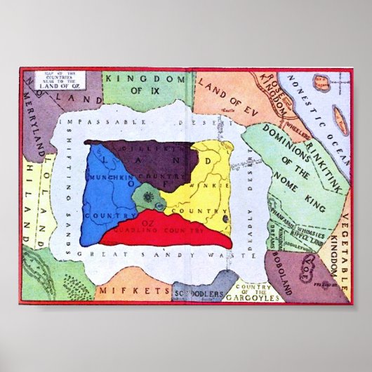 Kaart van OZ Poster (Voorkant)