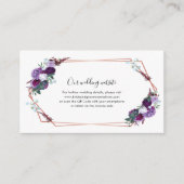 Kaart van Paarse Floral Wedding Website (Voorkant)