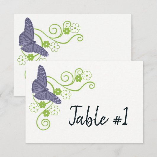 Kaart van Paarse vlinderbloemigen voor het verzame (Voorkant / Achterkant)