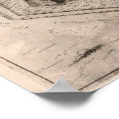  kaart van Padua Italië (1618) Poster (Hoek)