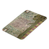 Kaart van Palermo uit "Civitates Orbis Terrarum" d Magneet (Linkerzijde)