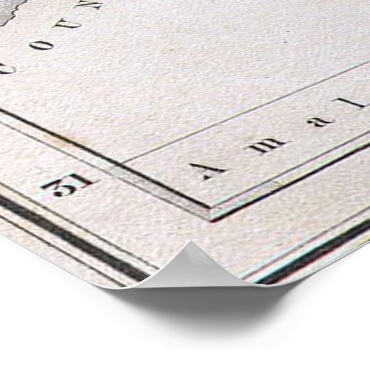  kaart van Palestina (1845) Poster (Hoek)