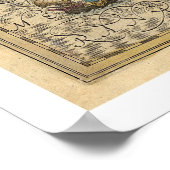 Kaart van Palestina en omringende gebieden 1710 Poster (Hoek)