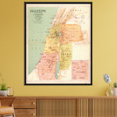 Kaart van Palestina in Tijd van Christus (tot 70 D Canvas Afdruk (Insitu (Woonkamer))