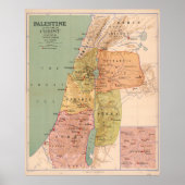 Kaart van Palestina in Tijd van Christus (tot 70 D Poster (Voorkant)