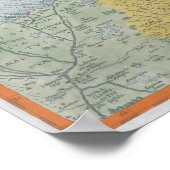 Kaart van Palestina Poster (Hoek)