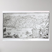 Kaart van Palestina, van een Passover Haggadah Poster (Voorkant)