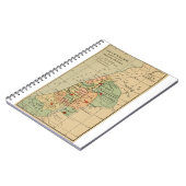 Kaart van Palestina Verdeeld door de 12 stammen va Notitieboek (Linkerzijde)