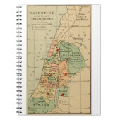 Kaart van Palestina Verdeeld door de 12 stammen va Notitieboek (Voorkant)