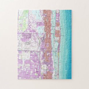  kaart van Palm Beach Florida (1946) Legpuzzel