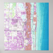  kaart van Palm Beach Florida (1946) Poster (Voorkant)