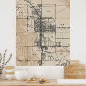  kaart van Palm Springs California (1942) Poster (Keuken)