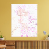  kaart van Palm Springs California (1957) 2 Canvas Afdruk (Insitu (Woonkamer))