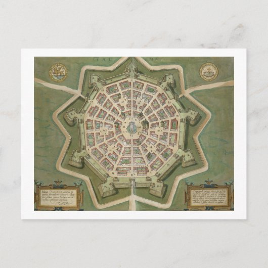 Kaart van Palma, van "Civitates Orbis Terrarum" do (Voorkant)